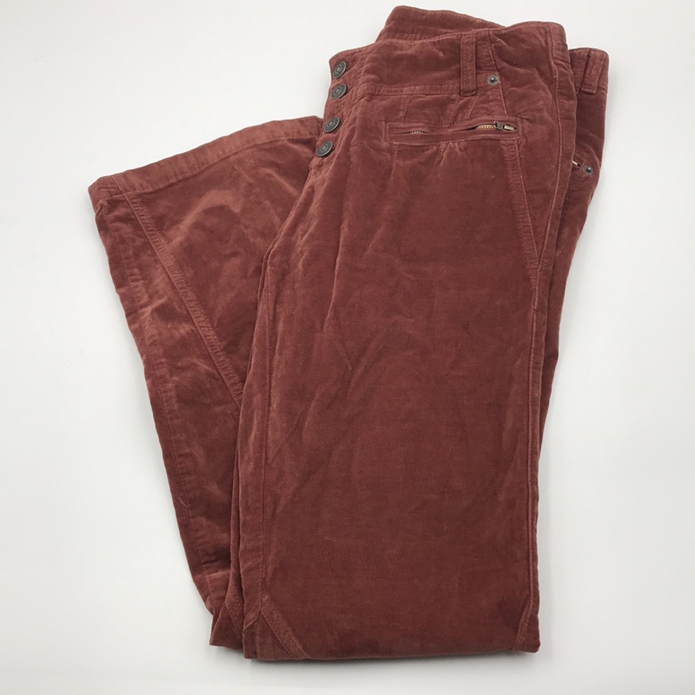 NWOT Free People Hit Back Slim Flare Pants Nutmeg - Picture 2 of 2